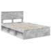 Cadru de pat Gri Concret 135 x 190 cm Lemn compozit - WALTI WALTI
