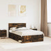 Cadru de pat Stejar fumuriu 135 x 190 cm Lemn compozit - WALTI WALTI