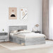 Cadru de pat cu headboard Gri Sonoma 135 x 190 cm Lemn compozit - WALTI WALTI