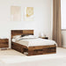 Cadru de pat cu headboard Lemn vechi 135 x 190 cm Lemn compozit - WALTI WALTI