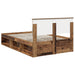 Cadru de pat cu headboard Lemn vechi 135 x 190 cm Lemn compozit - WALTI WALTI