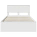 Cadru de pat cu headboard Alb 120 x 190 cm Lemn compozit - WALTI WALTI