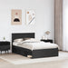 Cadru de pat cu headboard Negru 120 x 190 cm Lemn compozit - WALTI WALTI