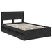 Cadru de pat cu headboard Negru 120 x 190 cm Lemn compozit - WALTI WALTI