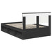 Cadru de pat cu headboard Negru 120 x 190 cm Lemn compozit - WALTI WALTI