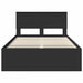 Cadru de pat cu headboard Negru 120 x 190 cm Lemn compozit - WALTI WALTI