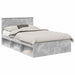 Cadru de pat cu headboard Beton 120 x 190 cm Lemn compozit - WALTI WALTI