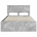 Cadru de pat cu headboard Beton 120 x 190 cm Lemn compozit - WALTI WALTI