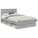 Cadru de pat cu headboard Gri Sonoma 120 x 190 cm Lemn compozit - WALTI WALTI