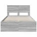 Cadru de pat cu headboard Gri Sonoma 120 x 190 cm Lemn compozit - WALTI WALTI