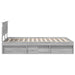 Cadru de pat cu headboard Gri Sonoma 120 x 190 cm Lemn compozit - WALTI WALTI