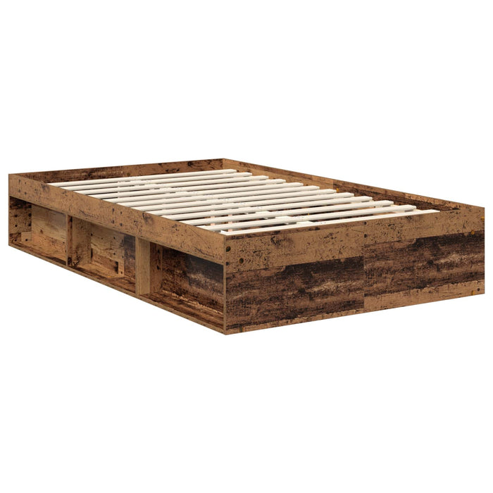 Cadru de pat cu headboard Lemn vechi 120 x 190 cm Lemn compozit - WALTI WALTI