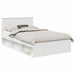 Cadru de pat cu headboard Alb 120 x 200 cm Lemn compozit - WALTI WALTI