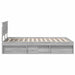 Cadru de pat cu headboard Gri Sonoma 120 x 200 cm Lemn compozit - WALTI WALTI