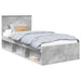 Cadru de pat Gri Concret 100 x 200 cm Lemn compozit - WALTI WALTI