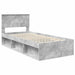 Cadru de pat Gri Concret 100 x 200 cm Lemn compozit - WALTI WALTI