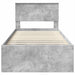 Cadru de pat Gri Concret 100 x 200 cm Lemn compozit - WALTI WALTI