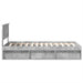 Cadru de pat Gri Concret 100 x 200 cm Lemn compozit - WALTI WALTI