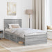 Cadru de pat cu headboard Gri Sonoma 100 x 200 cm Lemn compozit - WALTI WALTI