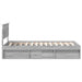 Cadru de pat cu headboard Gri Sonoma 100 x 200 cm Lemn compozit - WALTI WALTI