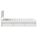 Cadru de pat cu headboard Alb 90 x 190 cm Lemn compozit - WALTI WALTI