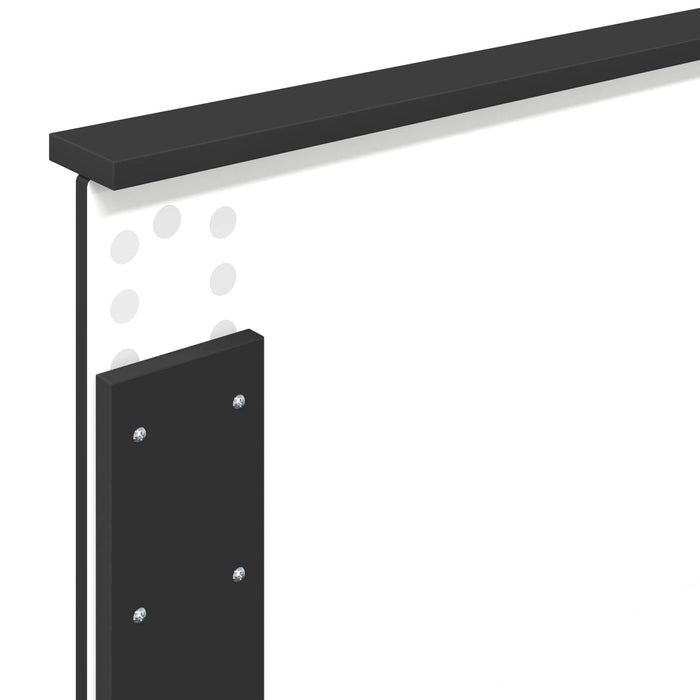 Cadru de pat cu headboard Negru 90 x 190 cm Lemn compozit - WALTI WALTI