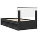 Cadru de pat cu headboard Negru 90 x 190 cm Lemn compozit - WALTI WALTI