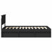 Cadru de pat cu headboard Negru 90 x 190 cm Lemn compozit - WALTI WALTI