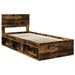 Cadru de pat Stejar fumuriu 90 x 190 cm Lemn compozit - WALTI WALTI