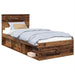 Cadru de pat cu headboard Lemn vechi 90 x 200 cm Lemn compozit - WALTI WALTI