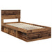 Cadru de pat cu headboard Lemn vechi 90 x 200 cm Lemn compozit - WALTI WALTI