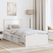 Cadru de pat cu headboard Alb 75 x 190 cm Lemn compozit - WALTI WALTI