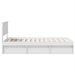 Cadru de pat cu headboard Alb 75 x 190 cm Lemn compozit - WALTI WALTI