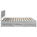 Cadru de pat cu sertar Gri Sonoma 200 x 200 cm Lemn Ingineresc - WALTI WALTI