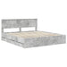 Cadru de pat Gri din beton 180 x 200 cm Lemn Ingineresc - WALTI WALTI
