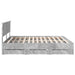 Cadru de pat Gri din beton 180 x 200 cm Lemn Ingineresc - WALTI WALTI