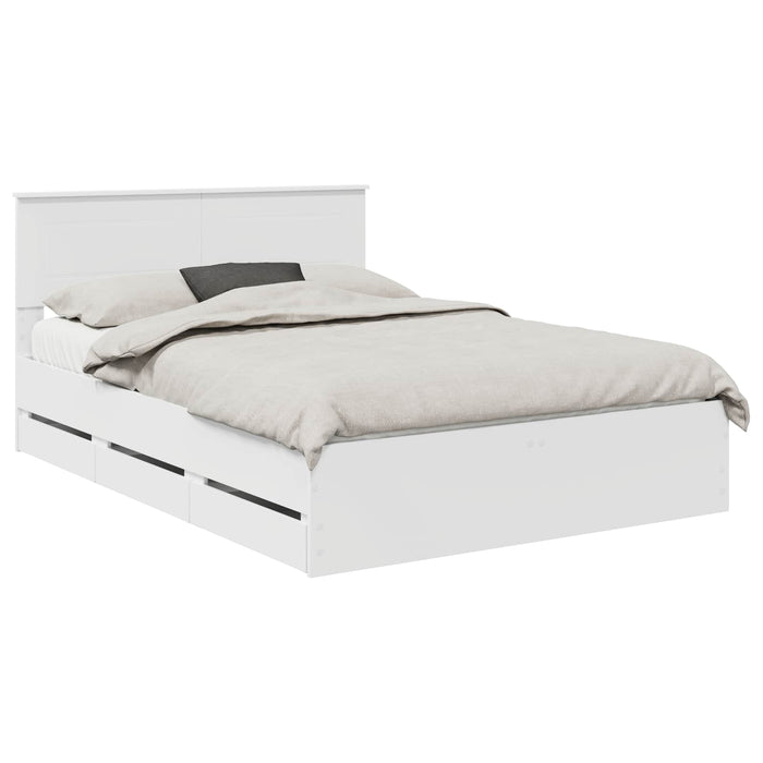 Cadru de pat cu sertar Alb 160 x 200 cm Lemn Ingineresc - WALTI WALTI