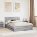 Cadru de pat cu sertar Gri Sonoma 160 x 200 cm Lemn Ingineresc - WALTI WALTI