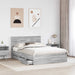 Cadru de pat cu sertar Gri Sonoma 160 x 200 cm Lemn Ingineresc - WALTI WALTI