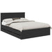 Cadru de pat cu sertar Negru 150 x 200 cm Lemn Ingineresc - WALTI WALTI
