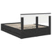 Cadru de pat cu sertar Negru 150 x 200 cm Lemn Ingineresc - WALTI WALTI