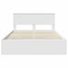Cadru de pat cu sertar Alb 140 x 190 cm Lemn Ingineresc - WALTI WALTI