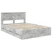 Cadru de pat Gri din beton 140 x 200 cm Lemn Ingineresc - WALTI WALTI