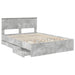 Cadru de pat Gri din beton 140 x 200 cm Lemn Ingineresc - WALTI WALTI