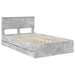Cadru de pat Gri din beton 135 x 190 cm Lemn Ingineresc - WALTI WALTI