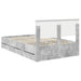 Cadru de pat Gri din beton 135 x 190 cm Lemn Ingineresc - WALTI WALTI