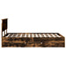 Cadru de pat Stejar fumuriu 135 x 190 cm Lemn Ingineresc - WALTI WALTI