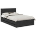 Cadru de pat cu sertar Negru 120 x 190 cm Lemn Ingineresc - WALTI WALTI