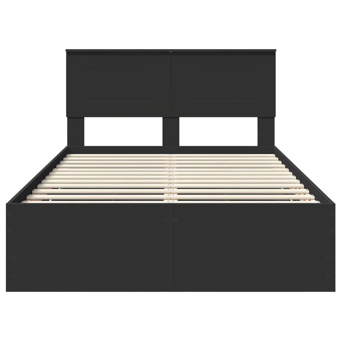 Cadru de pat cu sertar Negru 120 x 190 cm Lemn Ingineresc - WALTI WALTI