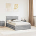 Cadru de pat cu sertar Gri Sonoma 120 x 190 cm Lemn Ingineresc - WALTI WALTI